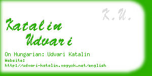 katalin udvari business card